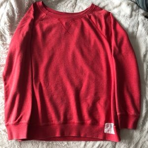 Red crew neck sweater